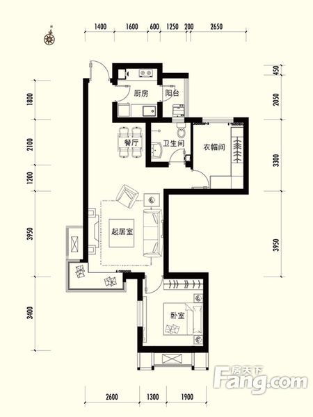 富力秦皇半島仁晟裝飾戶型圖