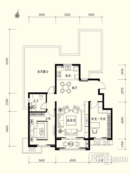 富力秦皇半島仁晟裝飾戶型圖